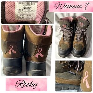 Rocky Women's Brown and Pink Winter Boots
